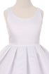 Girls White Satin Lace Trim Special Occasion Dress 2-14